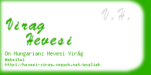 virag hevesi business card