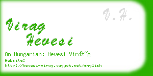 virag hevesi business card